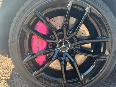 Pink brake caliper painting Shady Tints South London