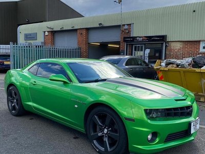 Green vehicle wrap by Shady Tints South London