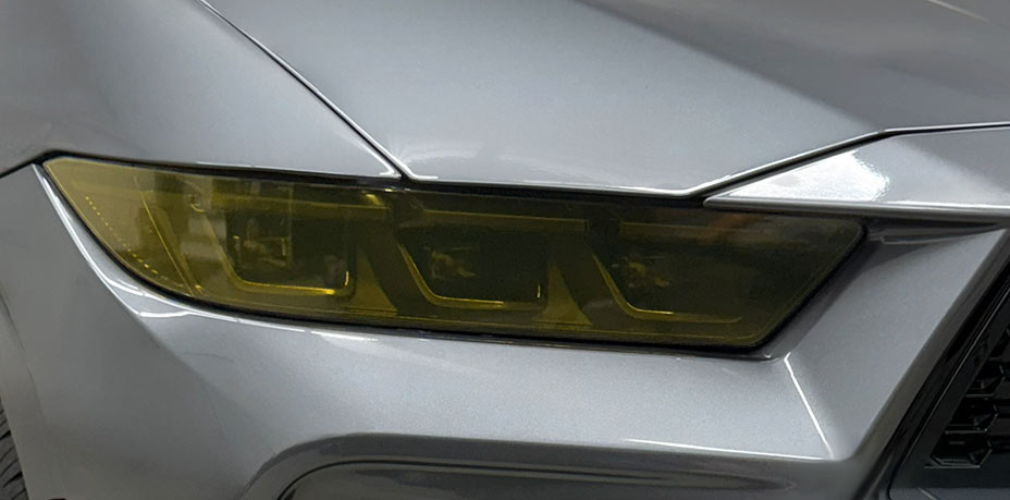 Yellow headlight tint — after
